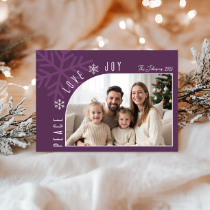 Trendy Modern Dusty Plum Foto Weihnachten