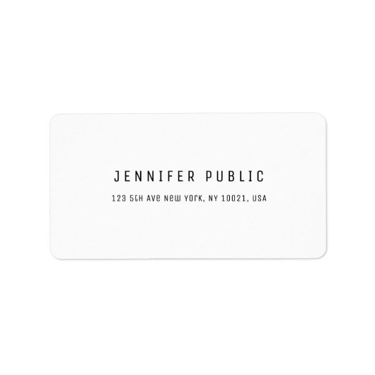 Trendy Modern Einfach Beruflich Minimalistisch Adressaufkleber (Vorne)