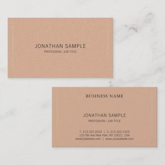 Trendy Modern Elegant Consultant Schlicht Luxus Visitenkarte (Vorne/Hinten)