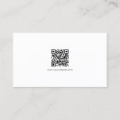 Trendy Modern Elegant Simple Professional QR Code Visitenkarte (Rückseite)