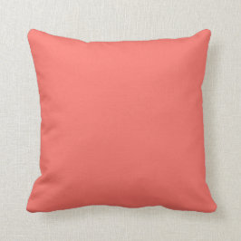 Trendy Modern Elegant Solid Coral Pink Kissen