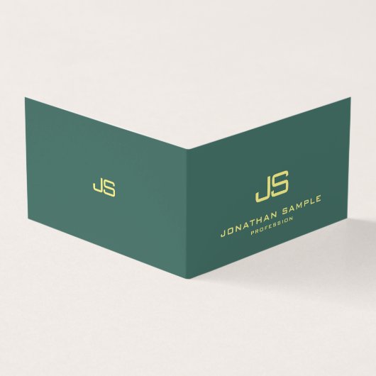 Trendy Modern elegante Monogram am besten geklappt Visitenkarten (Vorderseite)