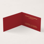 Trendy Modern elegante Monogram am besten geklappt Visitenkarten (Innenseite)