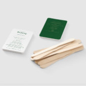 Trendy Modern Emerald Green Gold Wedding Program H Fächer (Non-assembled)