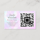 Trendy Modern Eyelash Extensions QR Code Luxury Visitenkarte (Rückseite)