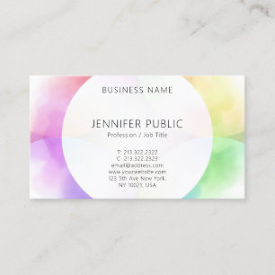 Trendy Modern farbenfroh Minimalistisches Elegante Visitenkarte