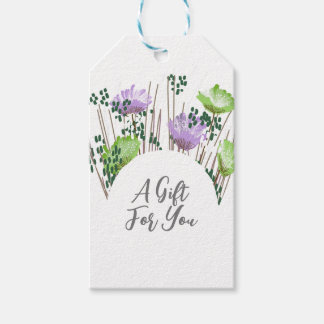 Trendy Modern Floral botanisch Geschenkanhänger