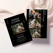 Trendy Modern Foto Booth Wedding Einladung