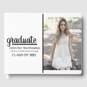 Trendy Modern Foto Class 2023 Abschluss Gästebuch (Vorderseite)