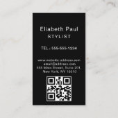 Trendy Modern Foto Hair Stylist 3 Foto Visitenkarte (Rückseite)