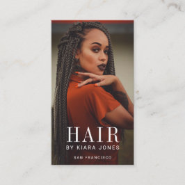 Trendy Modern Foto Hair Stylist Visitenkarte