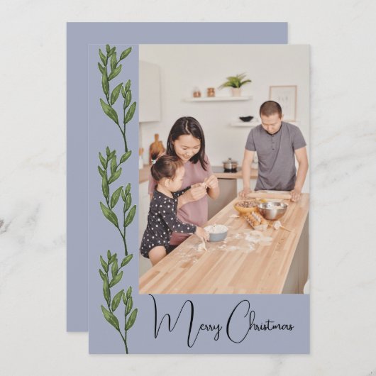 Trendy Modern Foto Weihnachten (Vorne/Hinten)