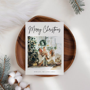 Trendy Modern Foto Weihnachtskarte Feiertagskarte
