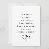 Trendy Modern Fotografy Christlich Wedding Save The Date (Rückseite)