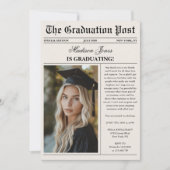 Trendy Modern Fun Photo Graduation Einladung (Vorderseite)