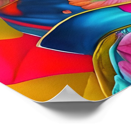 Trendy Modern Geisha Poster Paper (Matte) (Ecke)