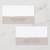 Trendy Modern Gold Anspruchsvoller Schlichter Luxu Visitenkarte (Vorne/Hinten)
