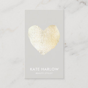 Trendy Modern Gold Herz Beauty Salon Visitenkarte
