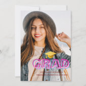 Trendy Modern Grad Photo Graduation 2026 Ankündigung (Vorderseite)