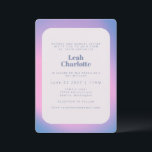 Trendy Modern Gradient Lavender Lila Bat Mitzvah Einladung<br><div class="desc">Trendy Modern Gradient Lavender Lila Bat Mitzvah Einladung</div>