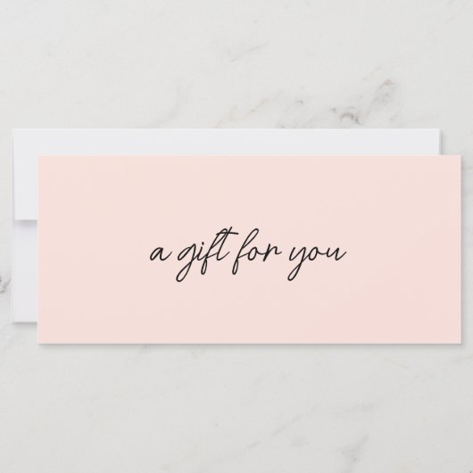 Trendy, modern, handschriftlich, hellrosa Business (Rückseite)