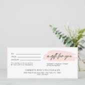 Trendy, modern, handschriftlich, hellrosa Business (Stehend Vorderseite)