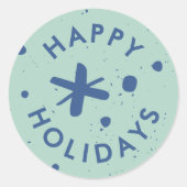 Trendy Modern Handwritten Happy Holidays Sticker (Vorderseite)