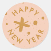 Trendy Modern Handwritten Happy New Year Sticker (Vorderseite)