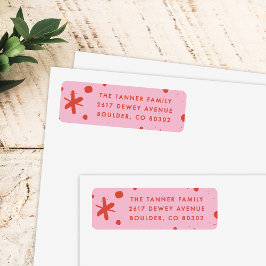 Trendy Modern Handwritten Holiday Address Label