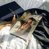 Trendy Modern Lässig Foto Abschluss Dankeskarte