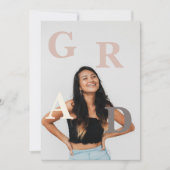 Trendy Modern Lässig Foto Abschluss Einladung (Vorderseite)