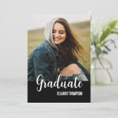 Trendy Modern Lässig Foto Abschluss Einladung (Stehend Vorderseite)