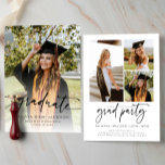 Trendy Modern Lässig Foto Abschluss Einladung<br><div class="desc">Moderner,  Lässiger Foto Abschluss Einladung</div>