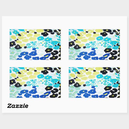 Trendy Modern Leopard Muster Rechteckiger Aufkleber (Blatt)