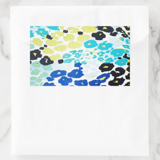 Trendy Modern Leopard Muster Rechteckiger Aufkleber (Tasche)