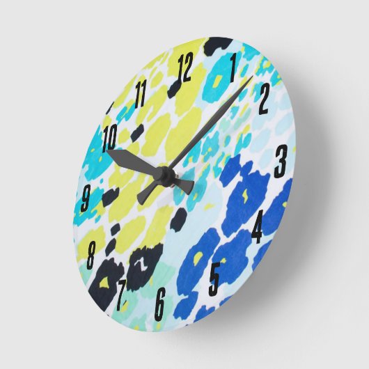 Trendy Modern Leopard Muster Runde Wanduhr (Winkel)