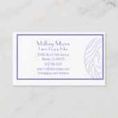 Trendy & Modern Lila Tone Makeup/Haarstil Visitenkarte (Rückseite)