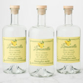 Trendy Modern Limoncello Label für kleine Flaschen Alkoholflaschenetikett (Flaschen)