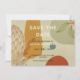 Trendy Modern Line Abstrakt Protea Botanisch