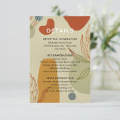 Trendy Modern Line Abstrakt Protea Botanisch Begleitkarte (Stehend Vorderseite)