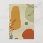 Trendy Modern Line Abstrakt Protea Botanisch Begleitkarte (Rückseite)