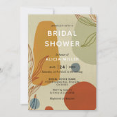 Trendy Modern Line Abstrakt Protea Botanisch Einladung (Vorderseite)