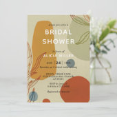 Trendy Modern Line Abstrakt Protea Botanisch Einladung (Stehend Vorderseite)