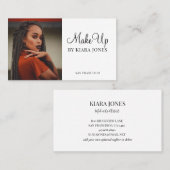 Trendy Modern Makeup Artist Foto Script Visitenkarte (Vorne/Hinten)