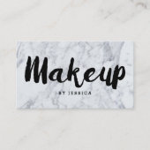 Trendy Modern Marble Makeup Künstler Visitenkarte (Vorderseite)