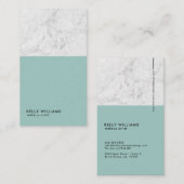 Trendy Modern Marble Makeup Künstler Visitenkarte (Vorne/Hinten)