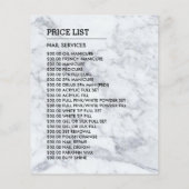 Trendy Modern Marble Nail Technician, Nagelstudio Flyer (Hinten)