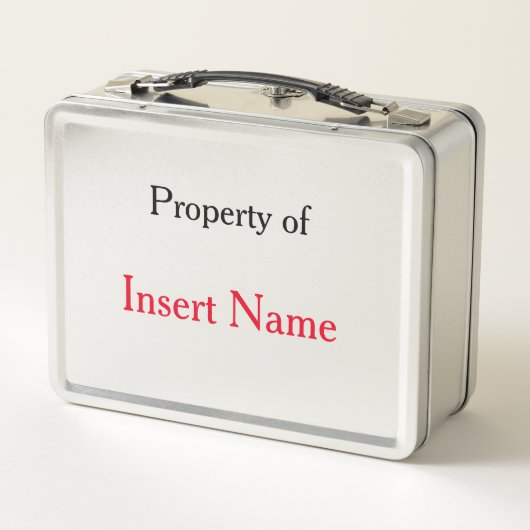 Trendy Modern Metal Lunch Box (Rückseite)