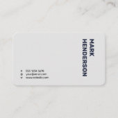 Trendy Modern Minimal Navy Blue Visitenkarte (Vorderseite)