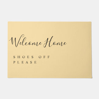 Trendy Modern Minimal Welcome Shoes Off  Fußmatte